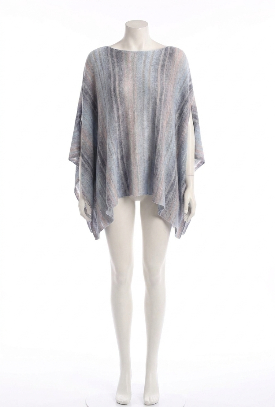 NEW ANGEL cut-out poncho sweater in denim